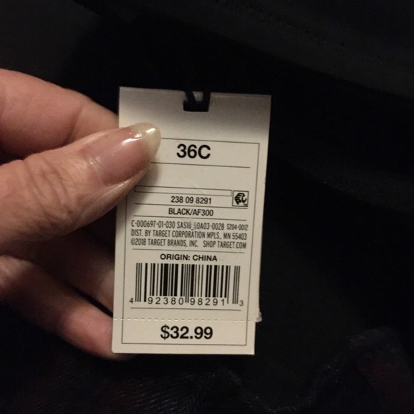 Shade Shore Swimsuit Bikini Top  Black 34DD or 36C - Picture 3 of 5